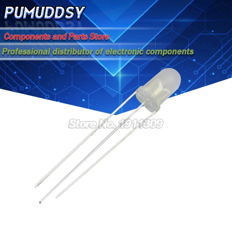 

100PCS LED 5mm Round Diffused Red & Green two Color Common cathode LED Diode Light Emitting Diode