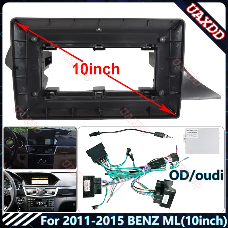 For  2011-2015 BENZ ML10.1INCH DVD Stereo audio screen multimedia video CD player MP3 MP5 CD cables Harness frame