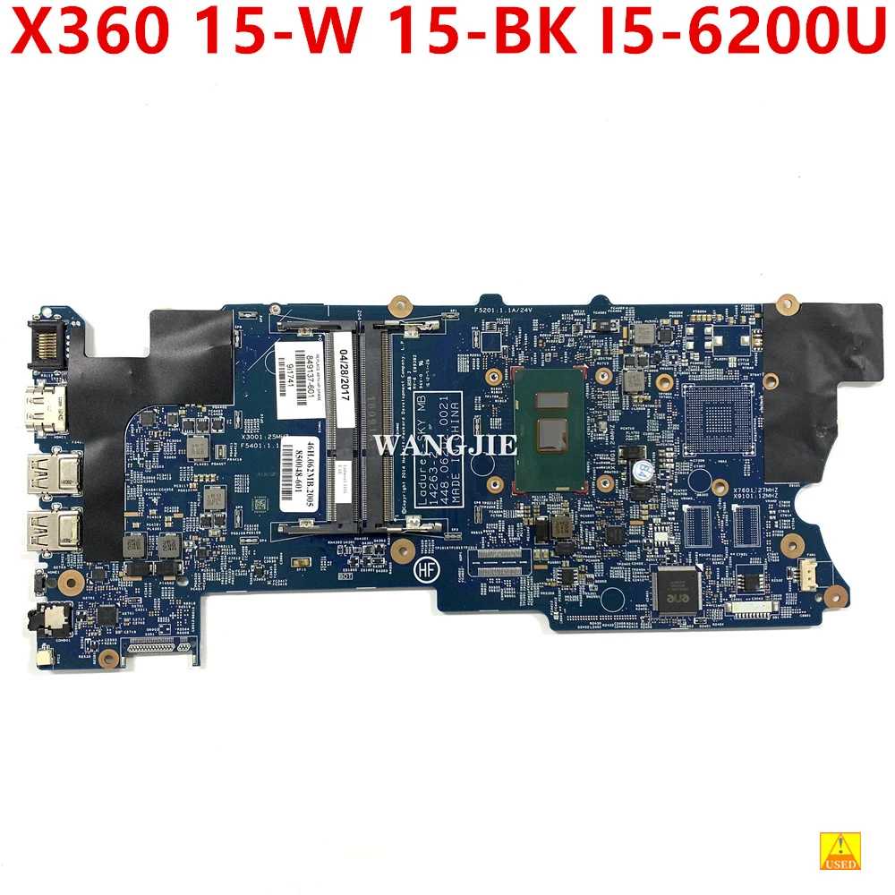 For HP X360 15-W 15-BK Used Laptop Motherboard 849137-001 849137-601 850048-601 849137-501 With i5-6200U 14263-2 448.06203.0021