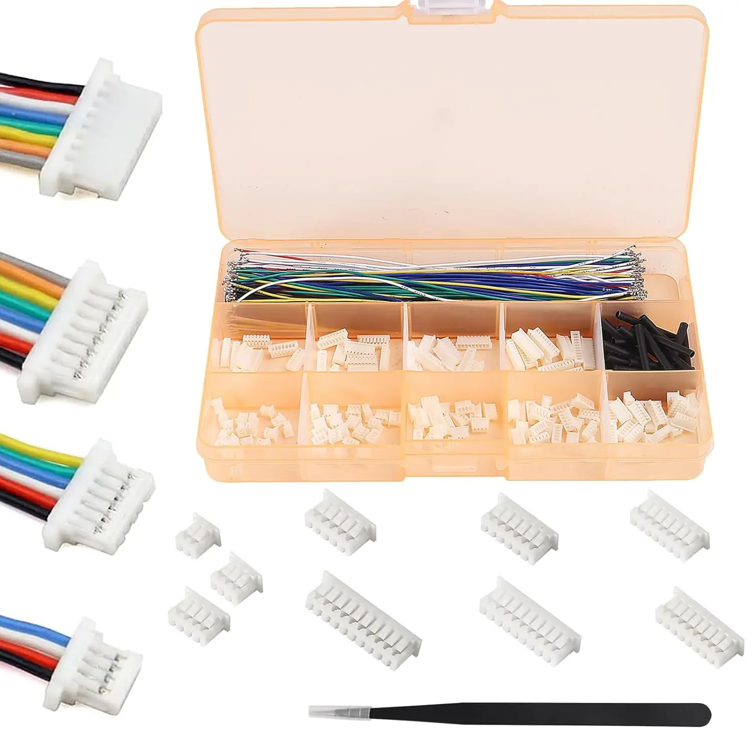 1.25mm Pitch Connectors and Pre-Crimped Cables for JST Molex PicoBlade 1.25mm for Pixhawk Silicone 15cm Wire