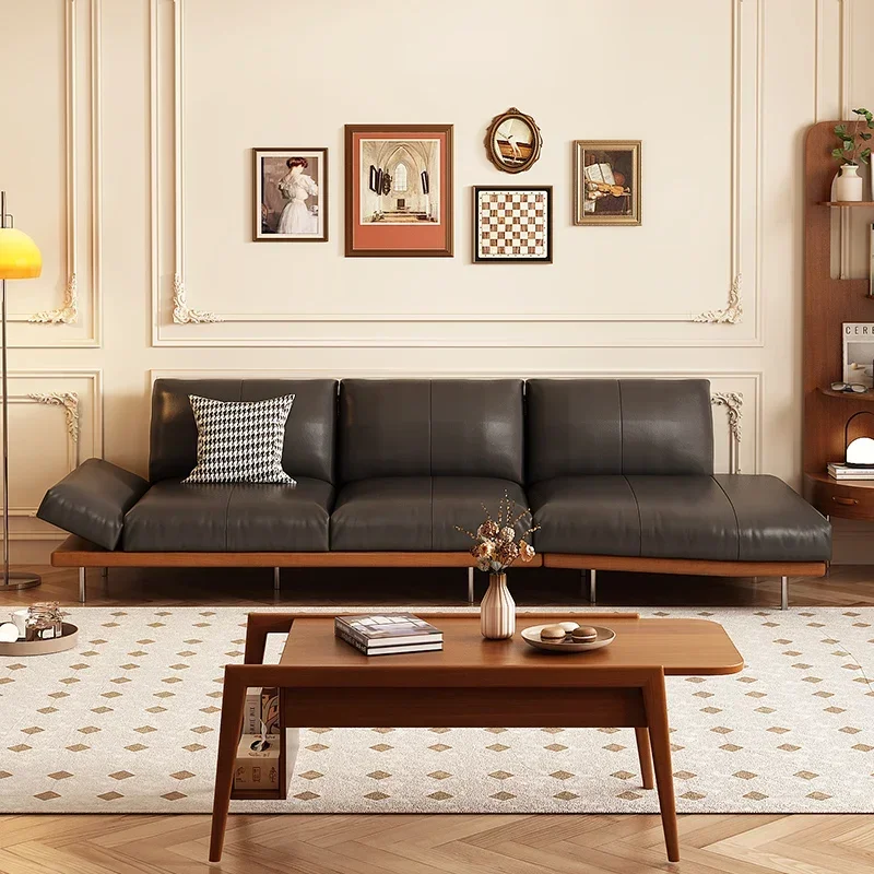 Large apartment living room household antique style curved sofa