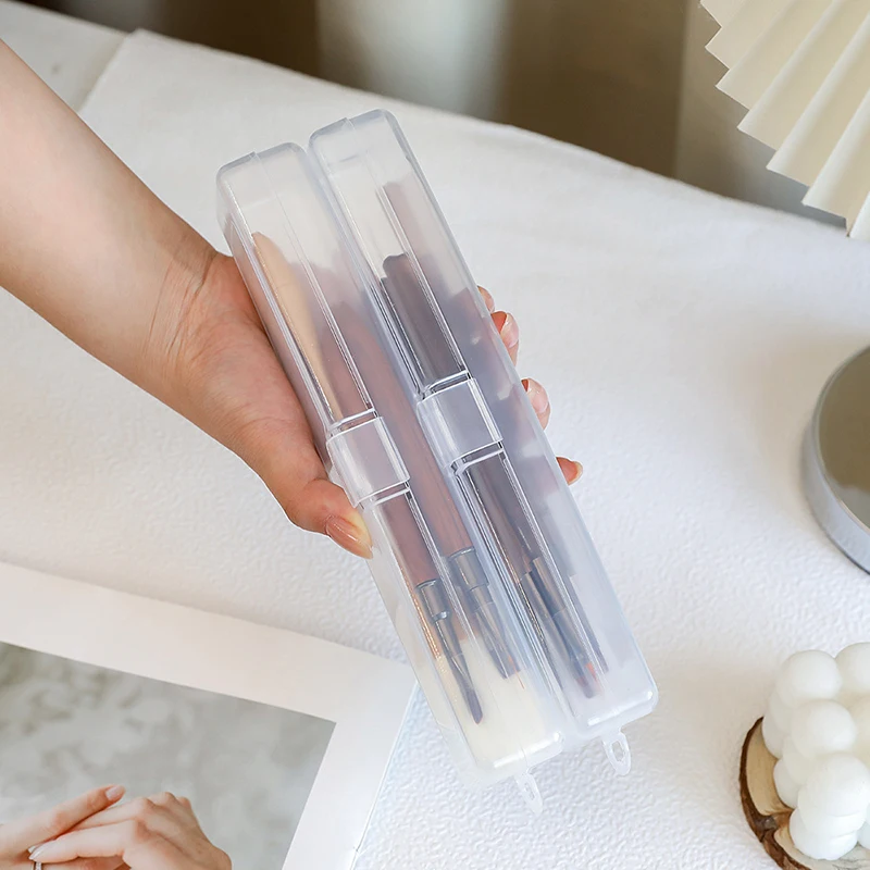 1 pçs ferramenta da arte do prego caixa de armazenamento vazio pinças clippers canetas polimento prego buffer arquivos recipiente plástico