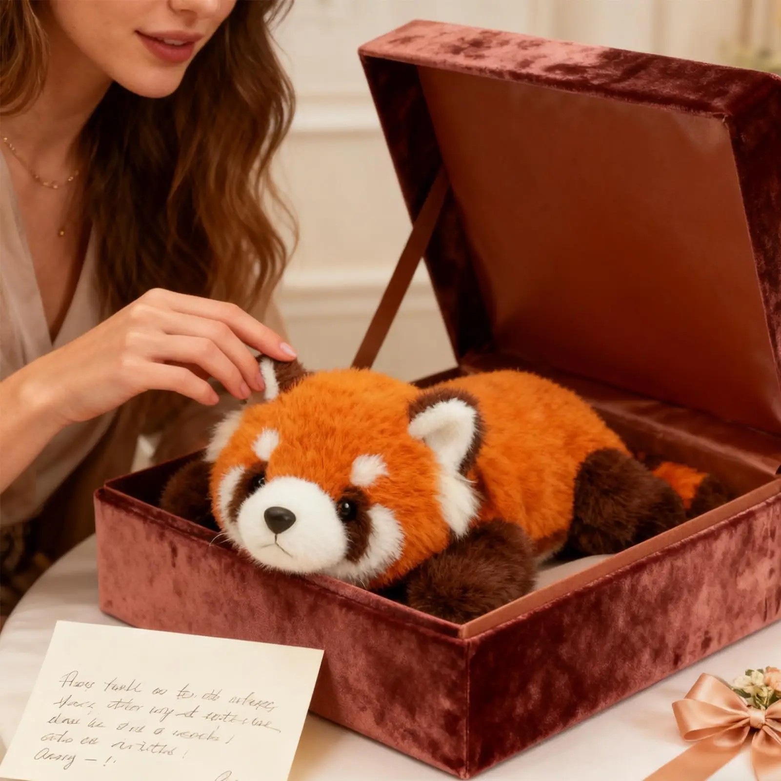 

Красная Панда Плюшевая Игрушка Симпатичная Плюшевая Игрушка Животных Красная Панда Мягкая Кукла Для Детей Взрослых Диван-Ланка Гостиная Спальня Автомобиль Офис Детская