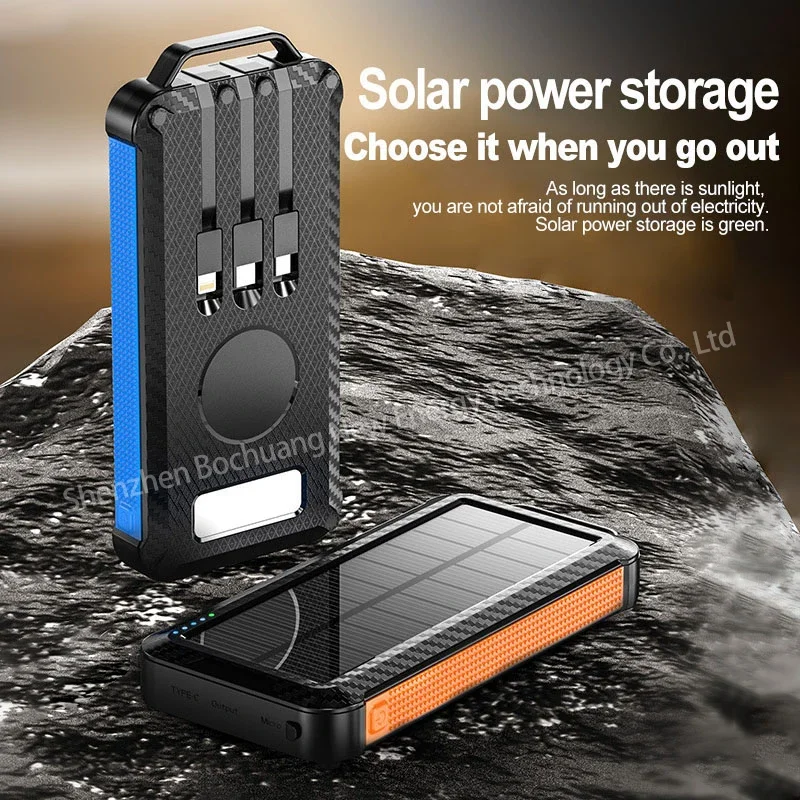 Solar Power Bank Portable Power Station Solar Generator Rechargeable Portable Solor Charger 10000mAh Camping Fishing Tent Travel