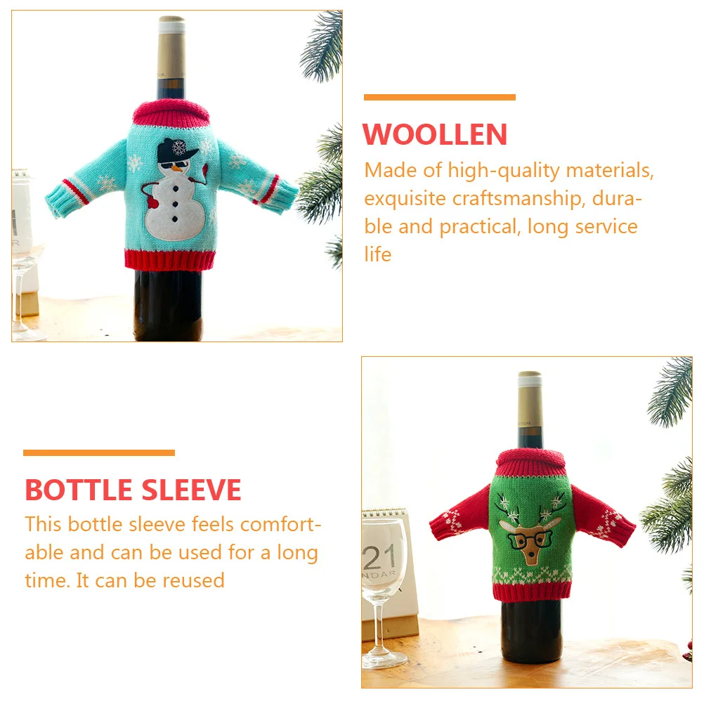 

3 шт., сумка с крышкой для бутылки Санта-Клауса, шикарная, модная, легко носить с собой, подходит для любого тематической вечеринки, праздничная атмосфера, крышка для бутылки