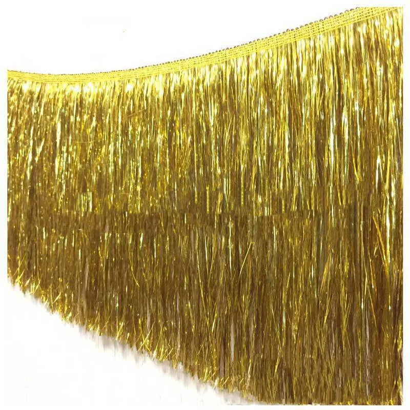 10 Yards 15cm Laser Tassel Fringe Trim Lace Ribbon Tassels For Curtains Dresses Fringes For Sewing Trimmings Accessories Crafts