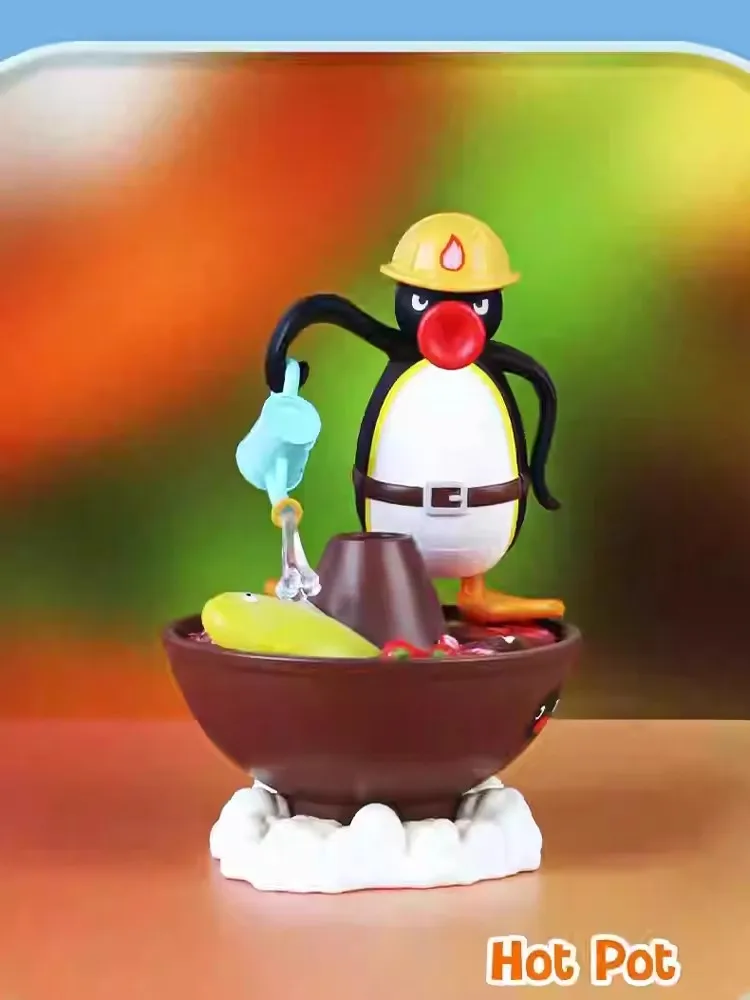 الأصلي X11 Pingu Gluttonous Goslings سلسلة صندوق أعمى صندوق غامض أنيمي الشكل البيض العمياء ديكور مجموعة عصرية هدايا مخصصة