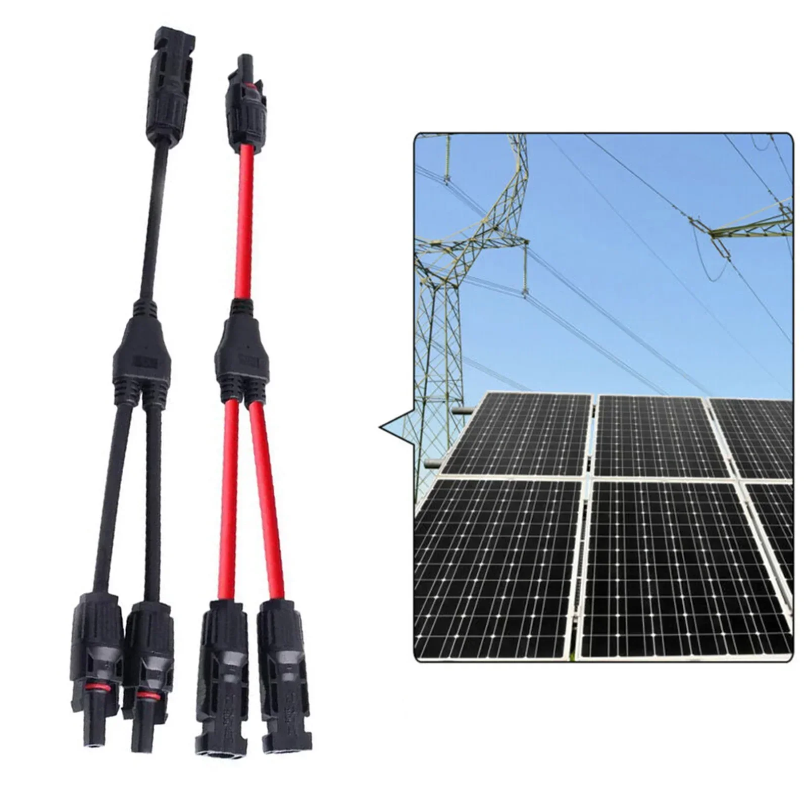 

Y Branch Plug 1 To 2 Solar Cable Plug Solar Connector Photovoltaic Panel Adaptor Parallel Connection Of Battery Plate Assembly