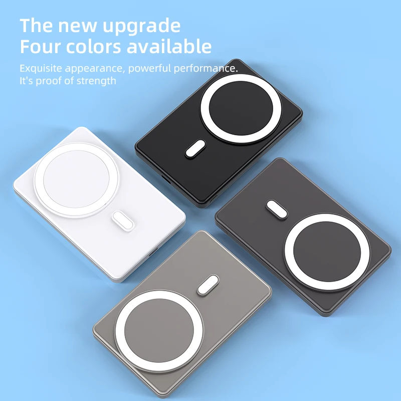 Banco de energía inalámbrico magnético para Magsafe para iPhone 16, 15, 14, 13, 12 Pro Max, 15W, 5000mAh, batería externa portátil de carga rápida