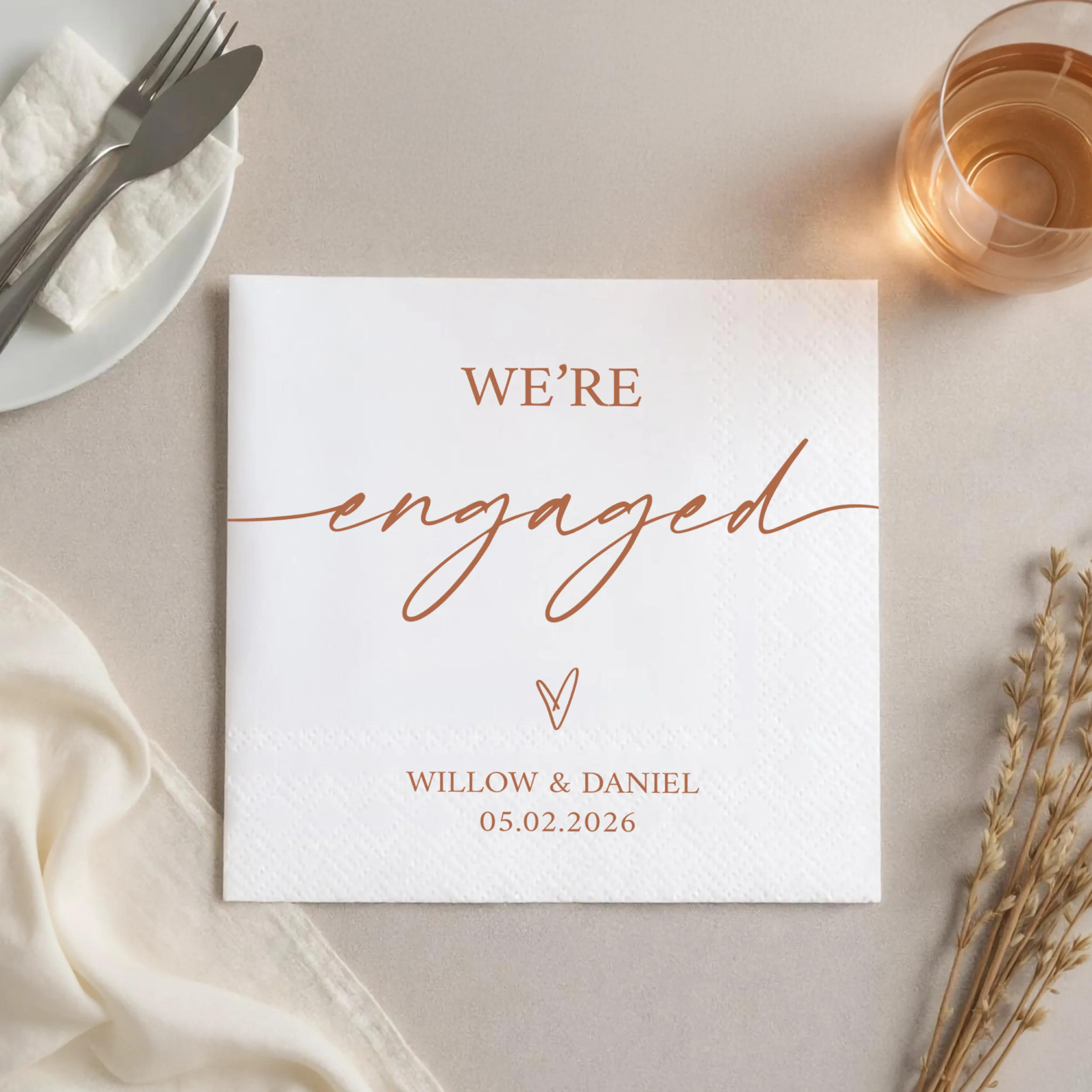 

Personalized Paper Napkins for Wedding Custom Cocktail Napkins of Text Elegent Disposable Napkins,for Baby Shower Hen Party