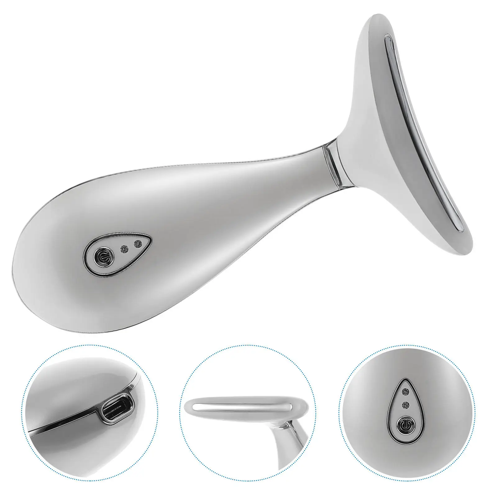 Neck Massage Instrument Creative Ergonomic Design Temperature Vibration Hot Compress Wrinkle Removal Device USB Rechargeable