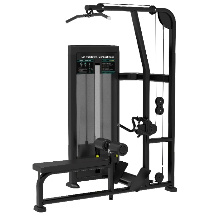 

Adjustable Fitness Body Building Machine Commercial Steel Lat Pulldown+ Row Back Durable DFT E-691 Gym Universal