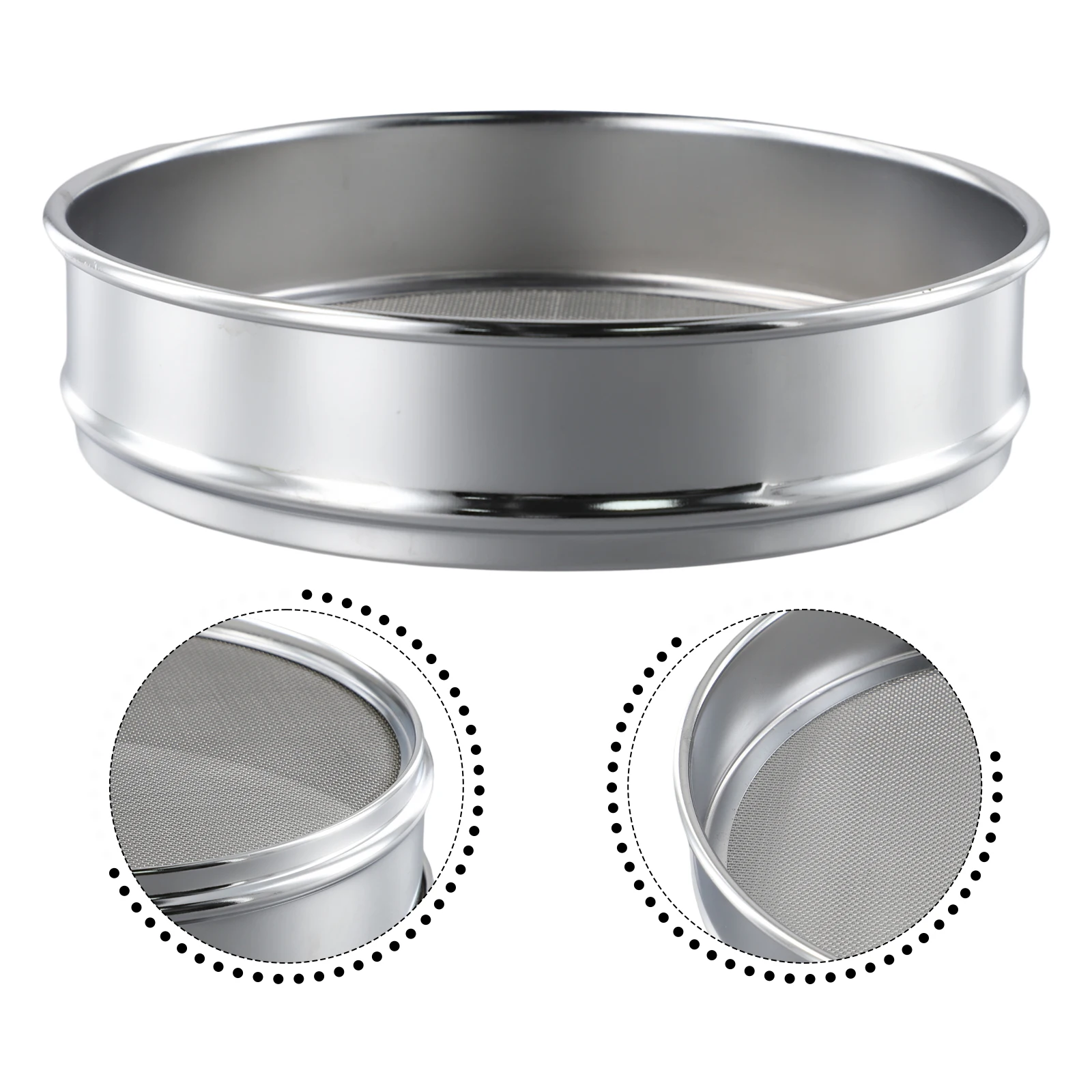 Stainless Steel Laboratory Test Sieve Filter Mesh Sampling Inspection Pharmacopeia Sieve 10-100 Mesh 2-0.15mm Aperture 20cm