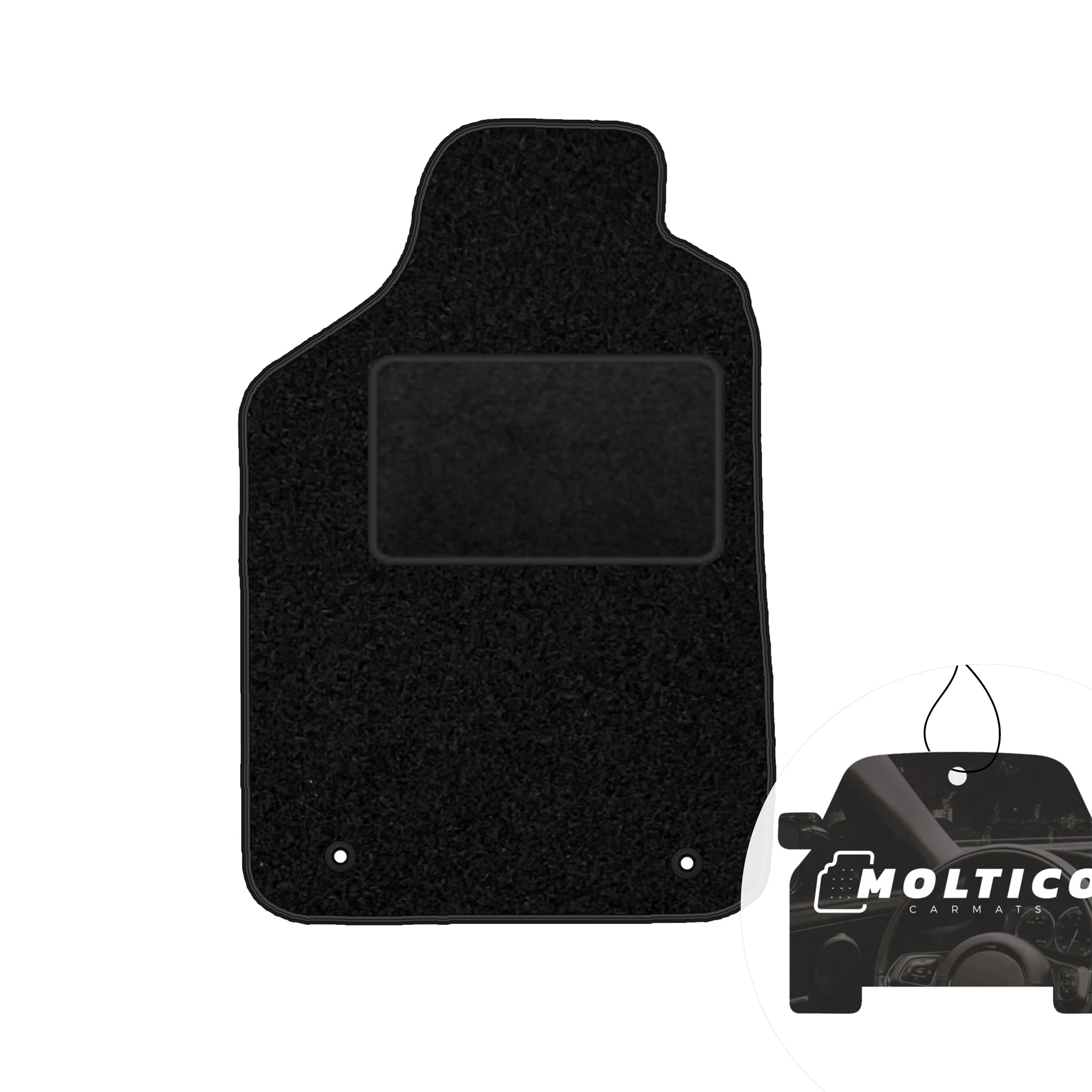 Velour bestuurdersmat - Zwarte bies - Geschikt voor: Audi 80 B4 Cabrio 1988-1994