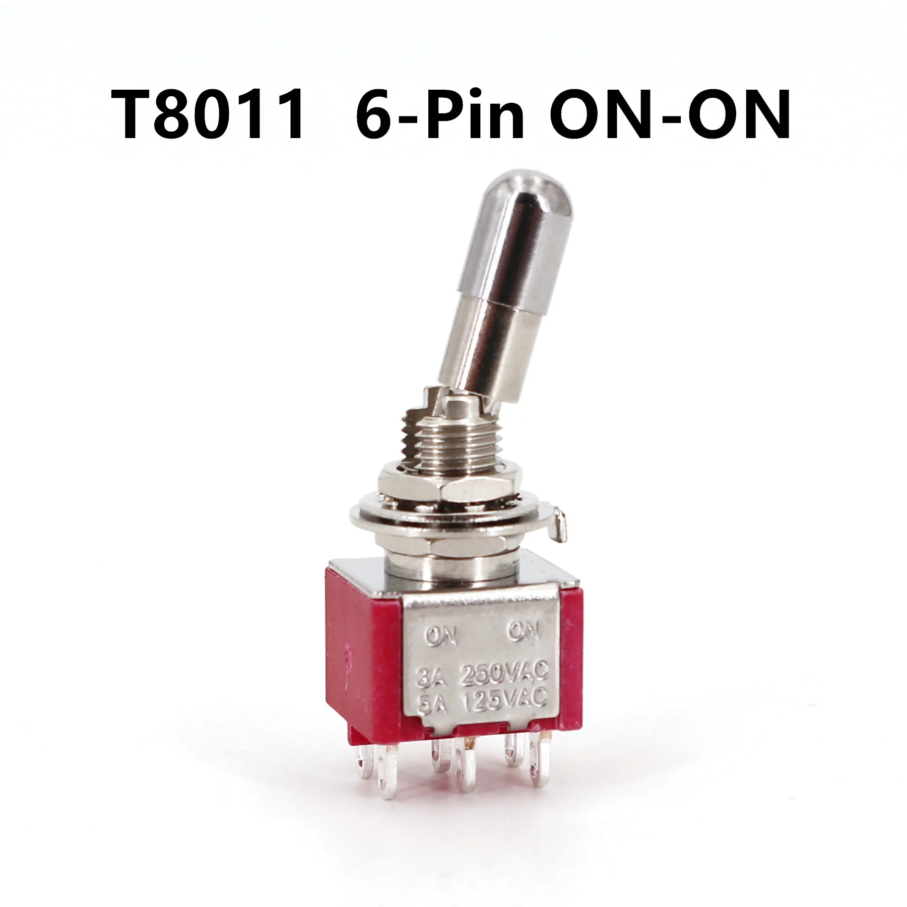 Salecom T80-T LK-Serie Miniatur-Kippschalter mit Verriegelungsgriff, 1/4 Zoll, Panelmontage, 5 A/125 VAC