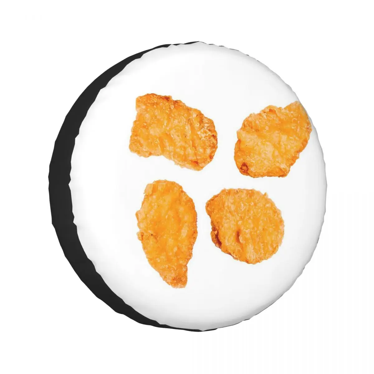 Custom Tasty Chicken Nuggets Spare Tire Cover for Car Trailer 4x4 Wheel Protector Covers 14" 15" 16" 17" Inch