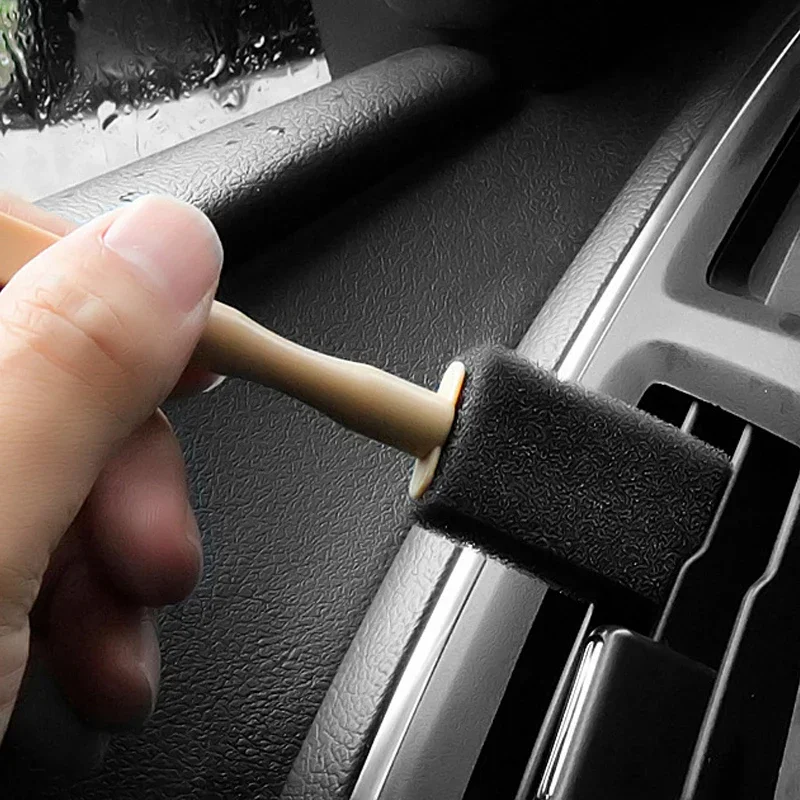 5/50Pcs Car Air Outlet Sponge Cleaning Brush Car Interior Dust Removal Brushes Conditioner Grille Cleaner Brush Auto Accessories