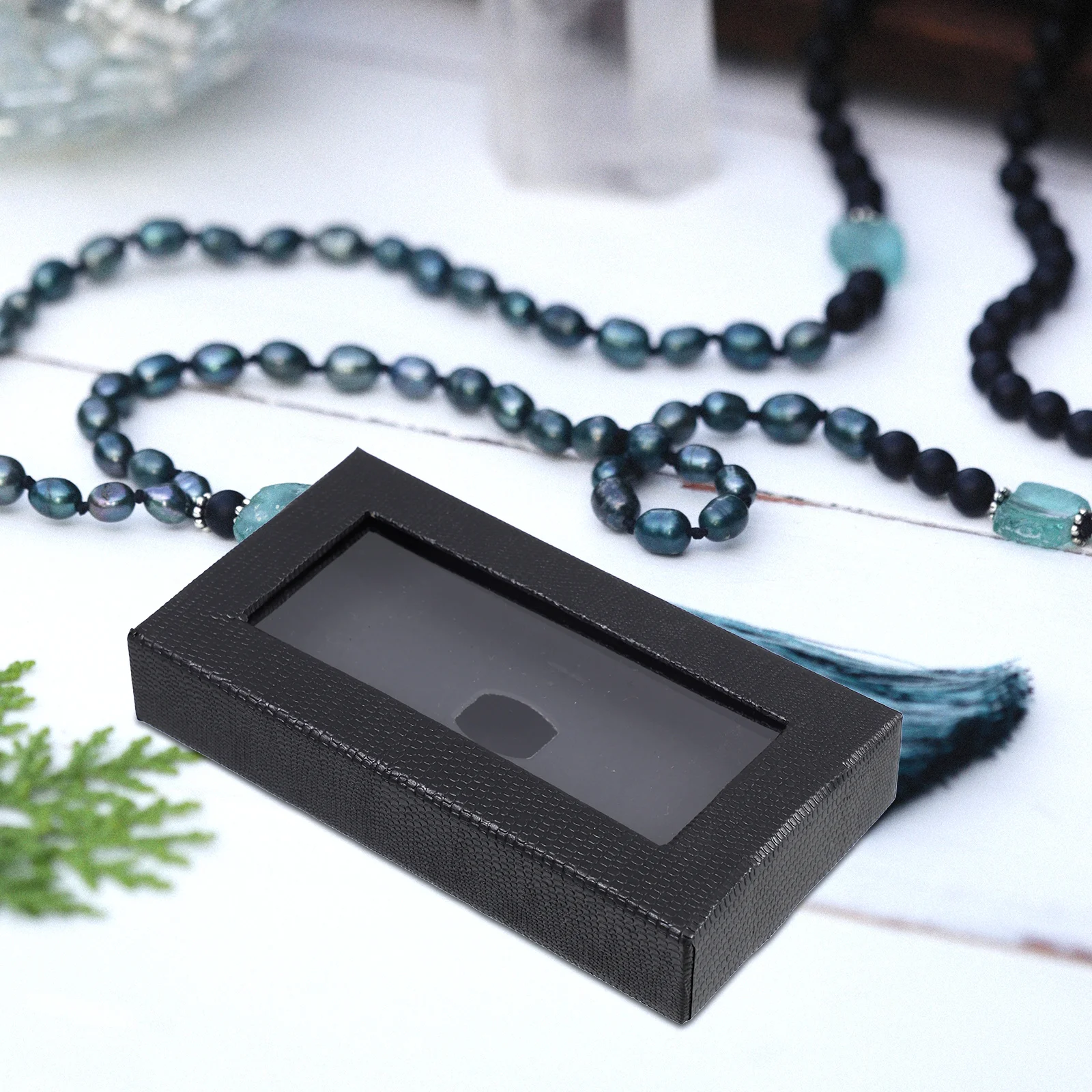 4 قطعة الرجال ربطة القوس فيونكة علبة التعبئة والتغليف أنيق الأفعى طباعة واضح نافذة تخزين لحفلات الزفاف الأحداث دائم الأسود هدية صندوق حفلة لصالح