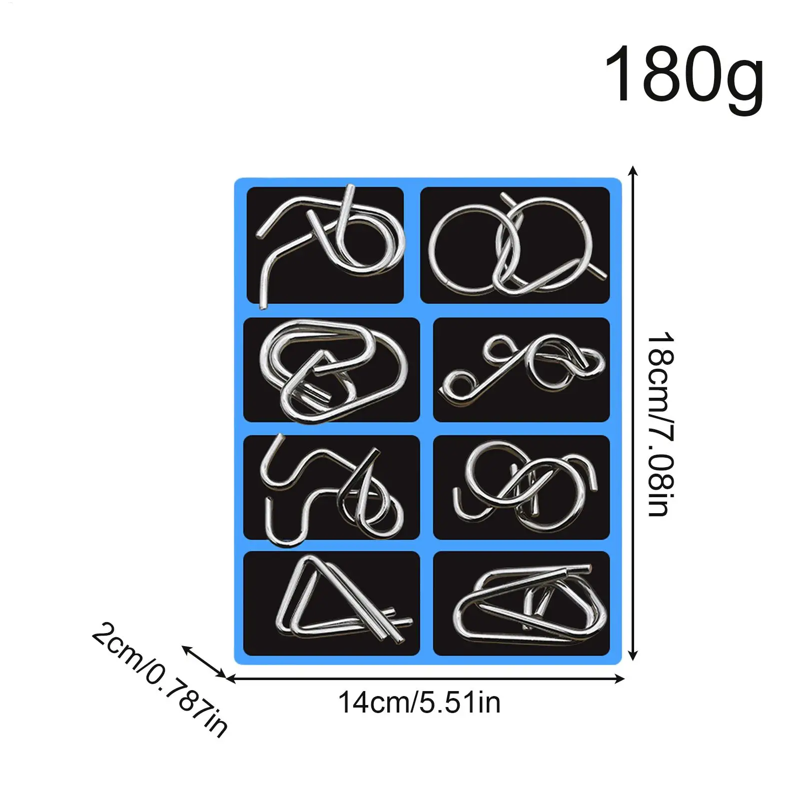 40 pièces de puzzle chinois en métal, casse-tête intelligent, jeu de logique pour enfants, adultes, divertissement familial, jouet éducatif, cadeau