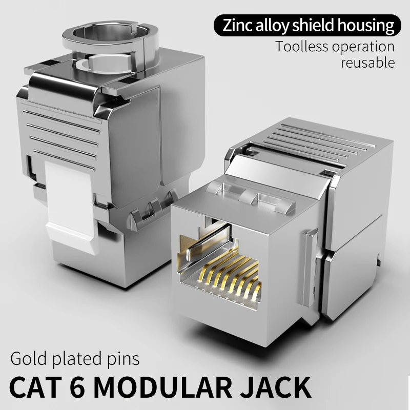 

CNCOB Cat6 shielded Tool-free module cat 6 ethernet network cable gigabit port integrated engineering wiring shielding computer