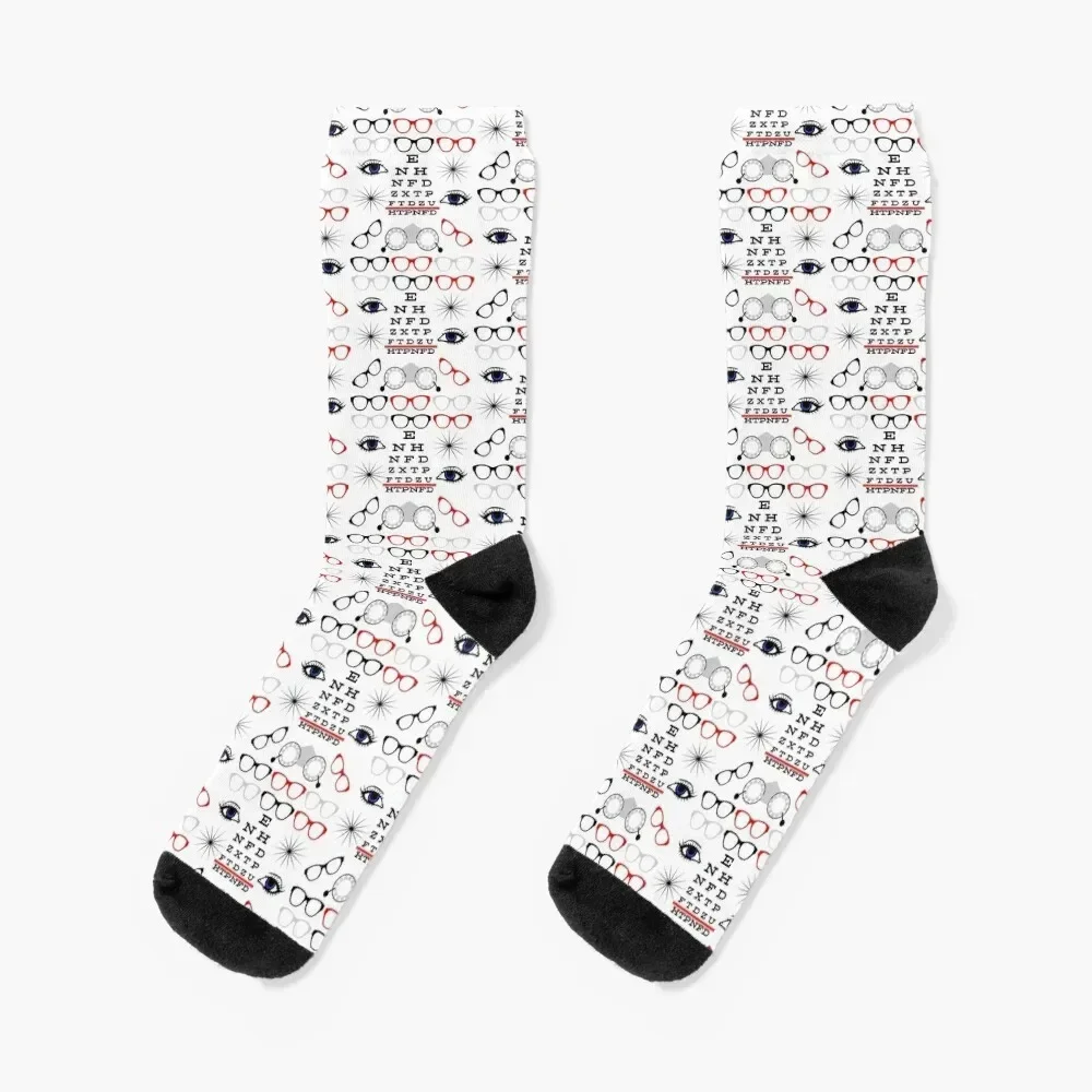 Ophthalmologist Optician Eye Clinic Fun Design Socks hiphop Wholesale anti slip football Boy Child Socks Women's