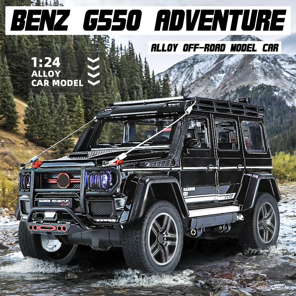 1/24  G550 Adventure Edition Simulation Diecast Alloy Model Car Sound & Light Pull Back Collection Gifts For Boyfriend