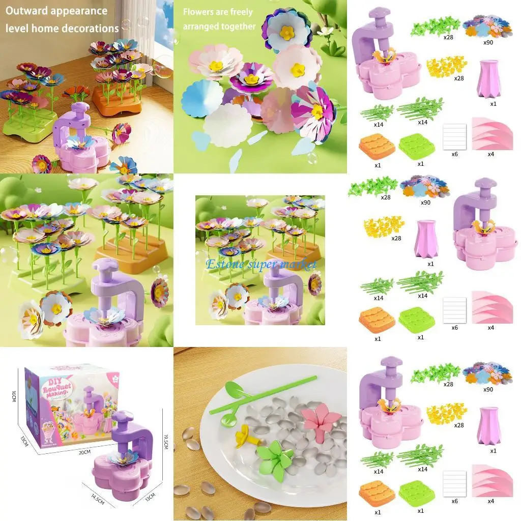 090B Ferramenta prensagem flores tecido seguro para crianças Máquina artesanal brinquedo Projeto arte criativa