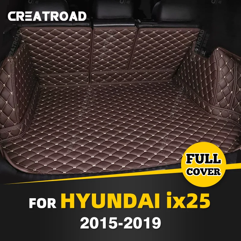 

Auto Full Coverage Trunk Mat For Hyundai ix25 2015-2019 18 17 16 Car Boot Cover Pad Cargo Liner Interior Protector Accessories