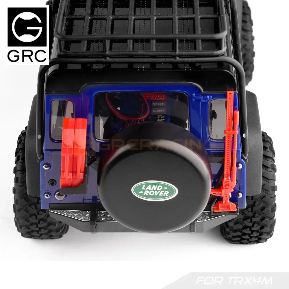 Hojas decorativas de acero inoxidable GRC 1/18 para piezas opcionales de actualización de parachoques trasero TRX4m Defender # G178ES G178EB