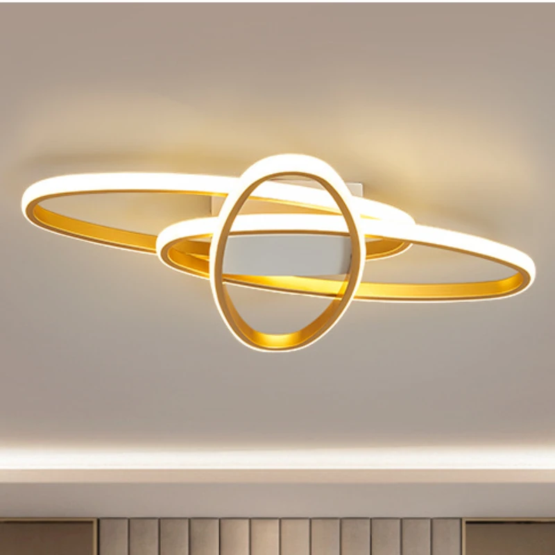 Modern Simple Ellipse LED Ceiling Lamp Living Room Bedroom Dining Room Study Indoor Home Decor Flushmount Ceiling Light Lustre