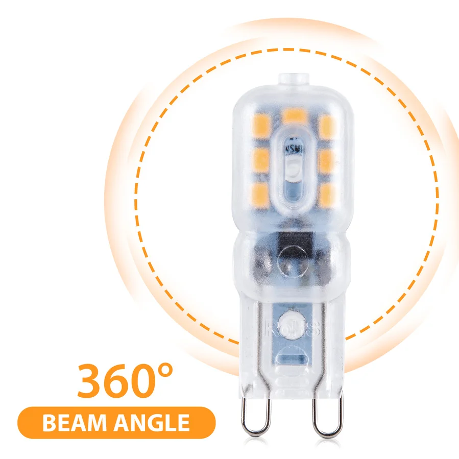 Vnzzo-ハロゲン電球用の調整可能な調光可能なLEDランプ,コーンコブ電球2835 v 220v 14 22 smd,3w 5w 240