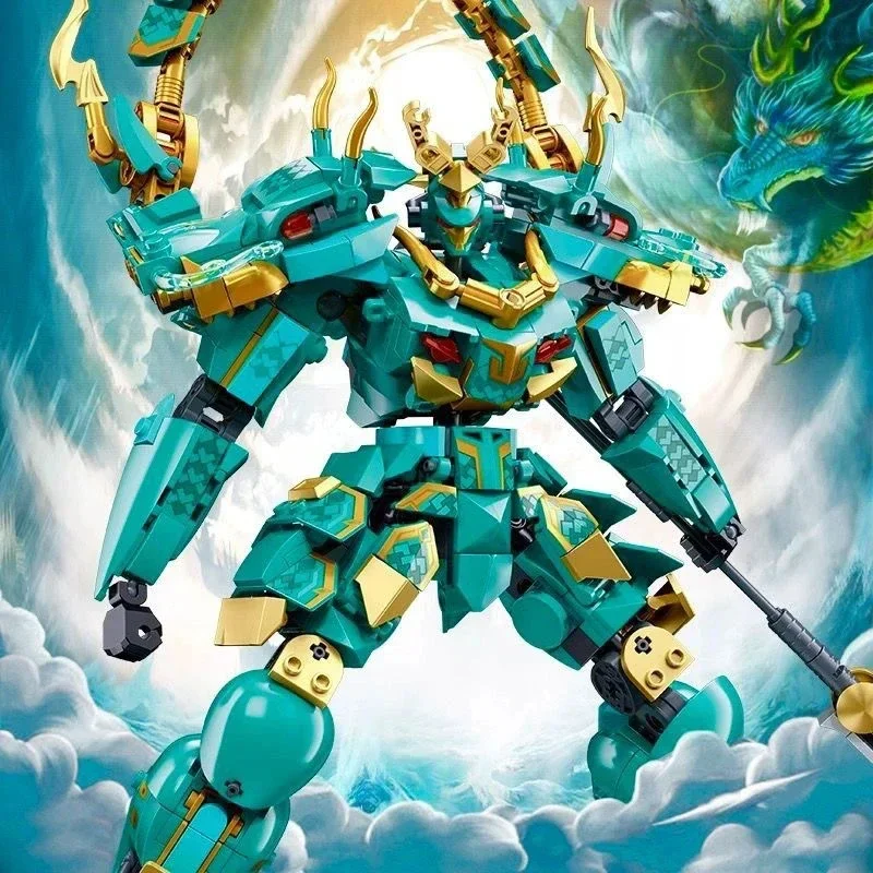 

Sluban Qinglong King Mecha Building Blocks Classic Mecha Figure Model Set Bricks Collect Educational Toy For Kids Holiday Gifts