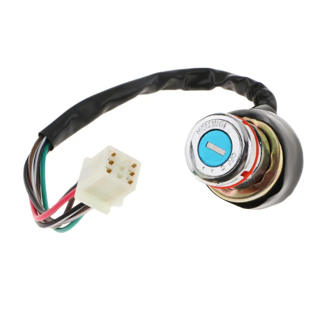 Durable Metal Ignition Switch with Keys 3 Position Starter Lock for Moped Motorcycle ATV Dirt Bike Universal Fit