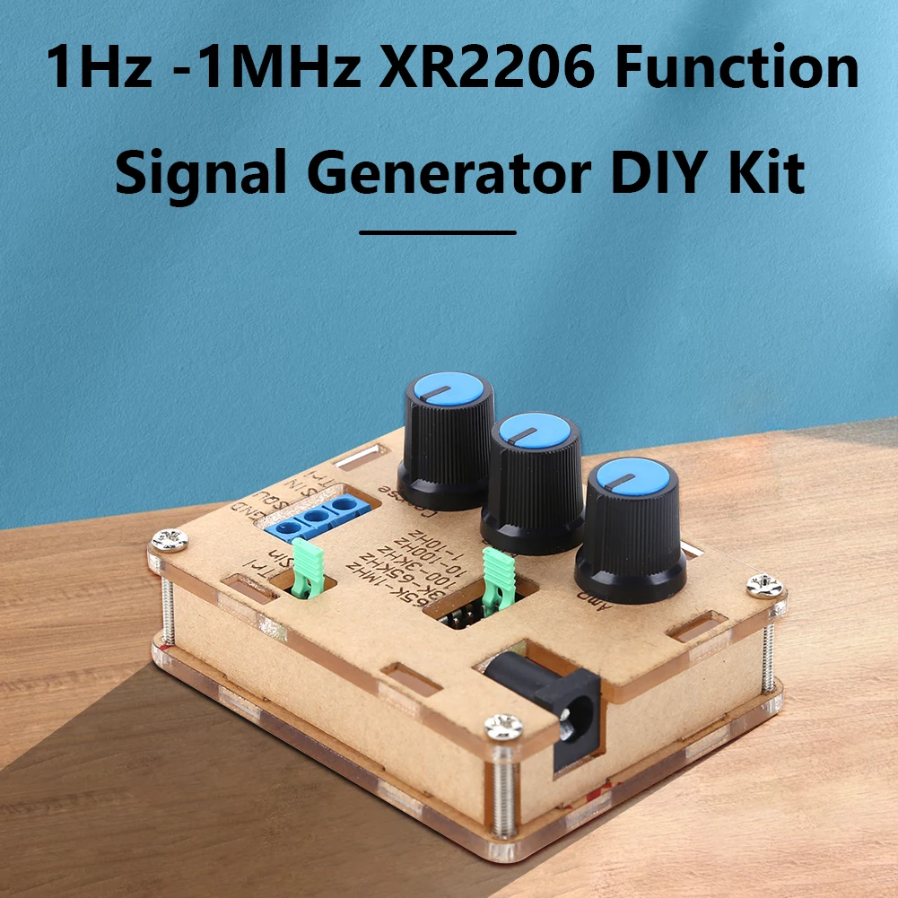 Funkcja Generator sygnału Zestaw do samodzielnego montażu XR2206 Wyjście 1 Hz-1 MHz Sygnał sinusoidalny/trójkąt/kwadratowy Regulowana amplituda i