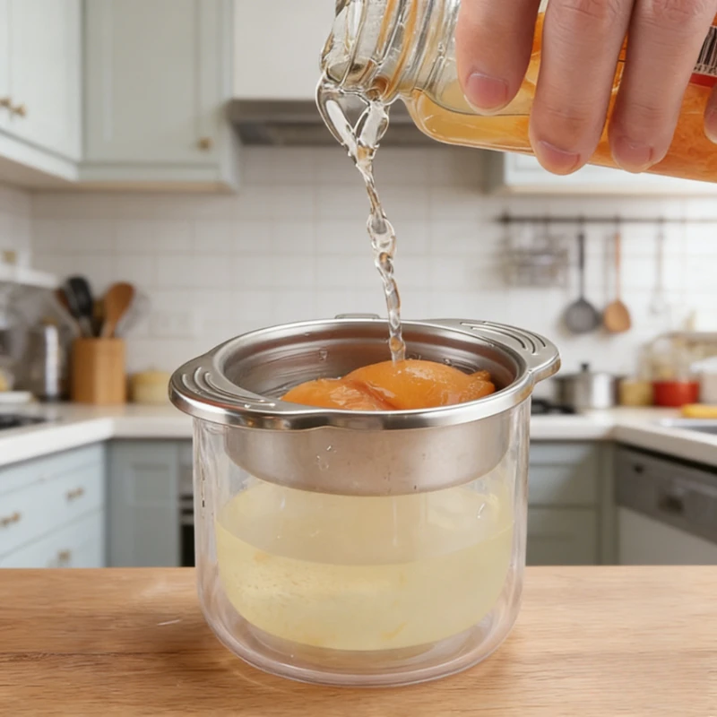 Can Residue Filtration 304 Stainless Steel Food Can Strainer Canned Food Drainer Tuna Can Oil Press Squeezer Kitchen Accessories