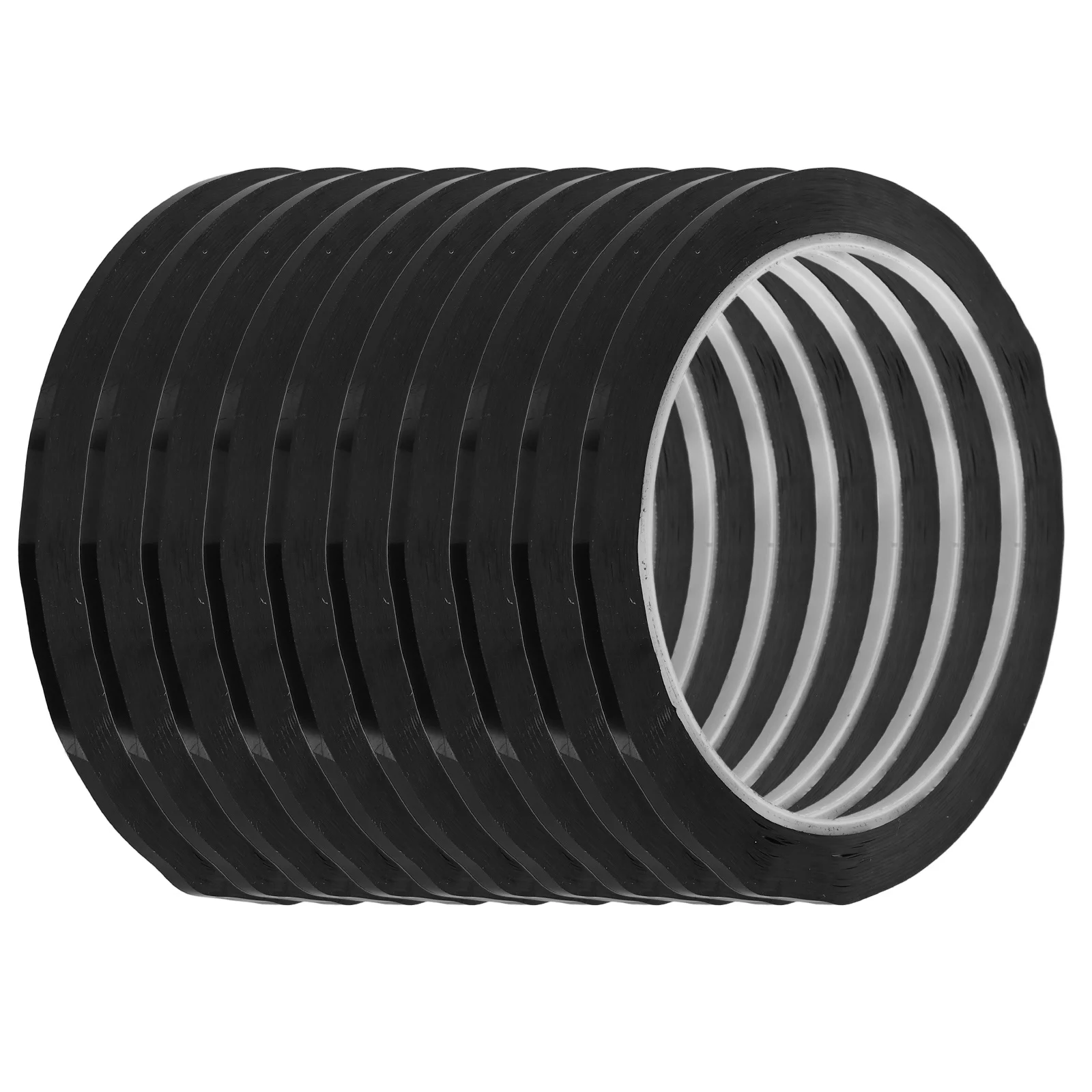 10pcs Thin Stripe Tape Black 1.5Cm Pet Dry Erase Board Grid Whiteboard Adhesive Line Craft Automotive Pinstripe Vinyl Tape