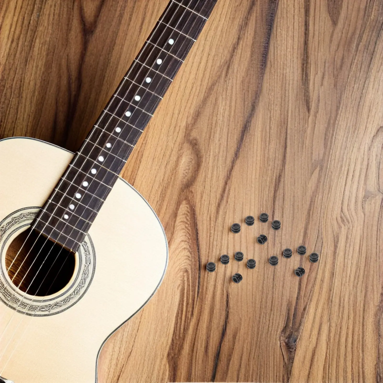 50Pcs Acoustic Guitar String Beads Metal Tailpiece Components Folk Classical Guitar Ukulele String Refitting Accessories Smooth