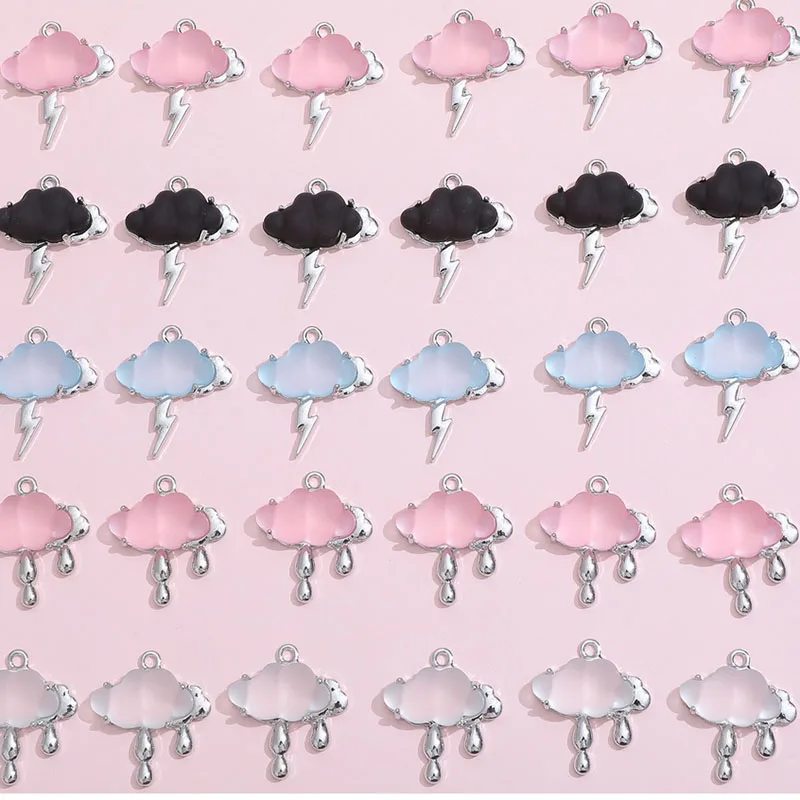 Lightning Raindrop Cloud Alloy Pendant DIY Handmade Earrings Jewelry Bracelet Necklace Accessories Material