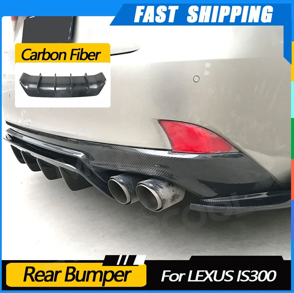 

JMCARCOOL Carbon Fiber Rear Lip Diffuser With Splitter Bumper Cover For LEXUS IS300 IS350 IS F Sport Sedan 4 Door 2017-19