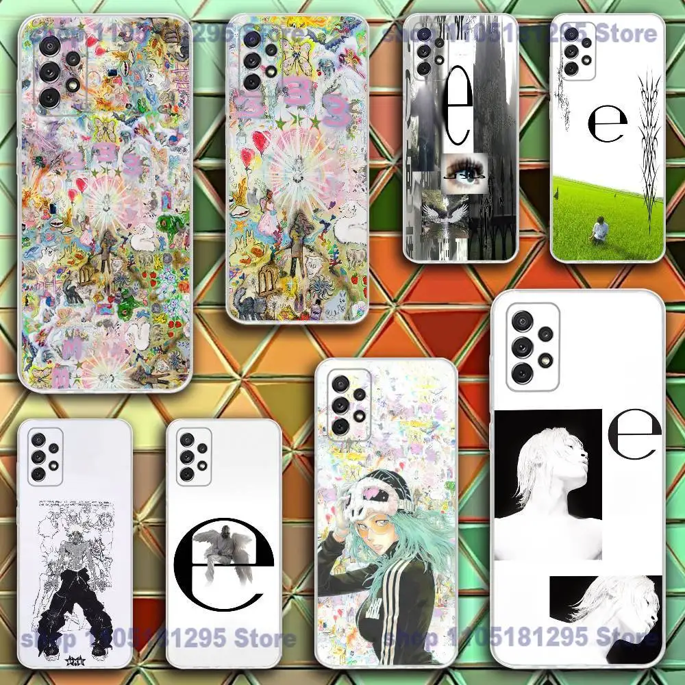 

B-Bladee Crest E-Ecco2K E PXE Phone Case For Samsung S25,24,23,21,22,20 FE lite,S10,9,PIus Note20ultra Soft Transparent