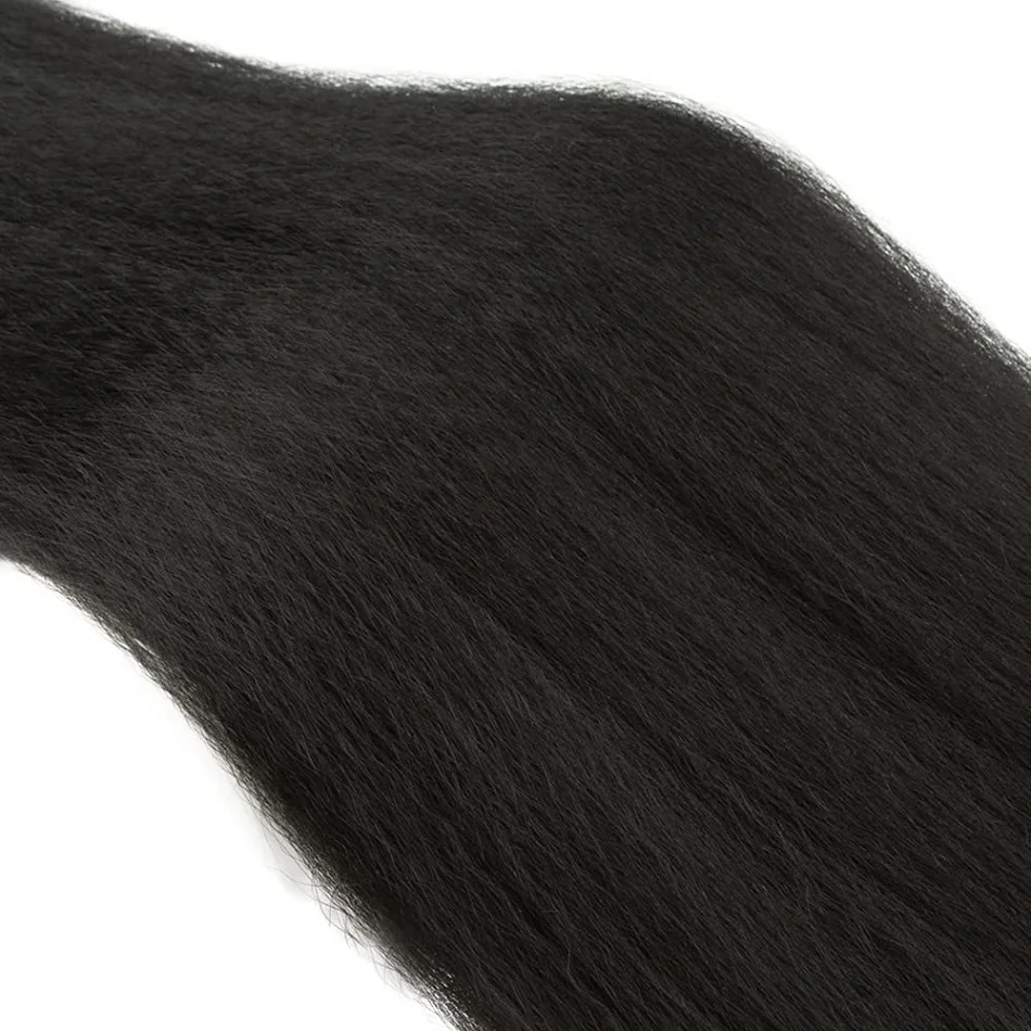 Pacotes retos Kinky brasileiros do cabelo para mulheres, extensões 100% do cabelo humano, cor da natureza, pacotes grossos