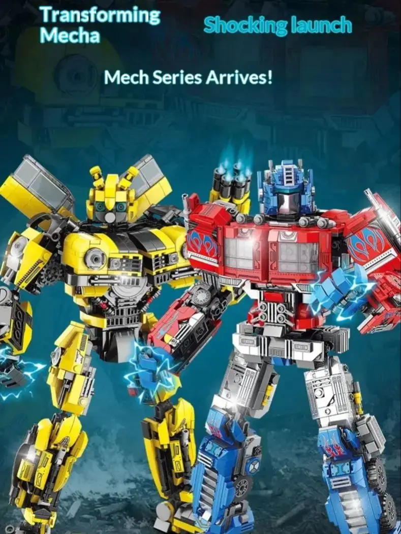 Transformeerbare robot Optimus Prime voor kinderen, bouwvoertuig, bouwstenen, cadeau voor kinderen, verjaardagscadeau - afbeelding 2