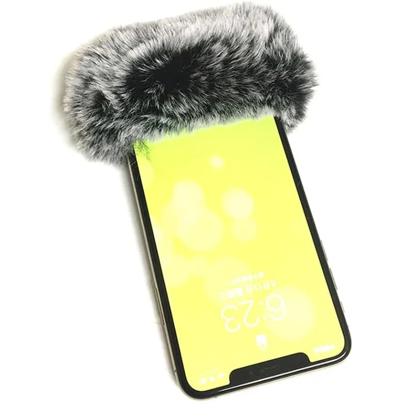Pelzige Mikrofon-Windschutzabdeckung, Windschutzscheiben-Muff für Telefon und die meisten Lavalier-Mikrofone