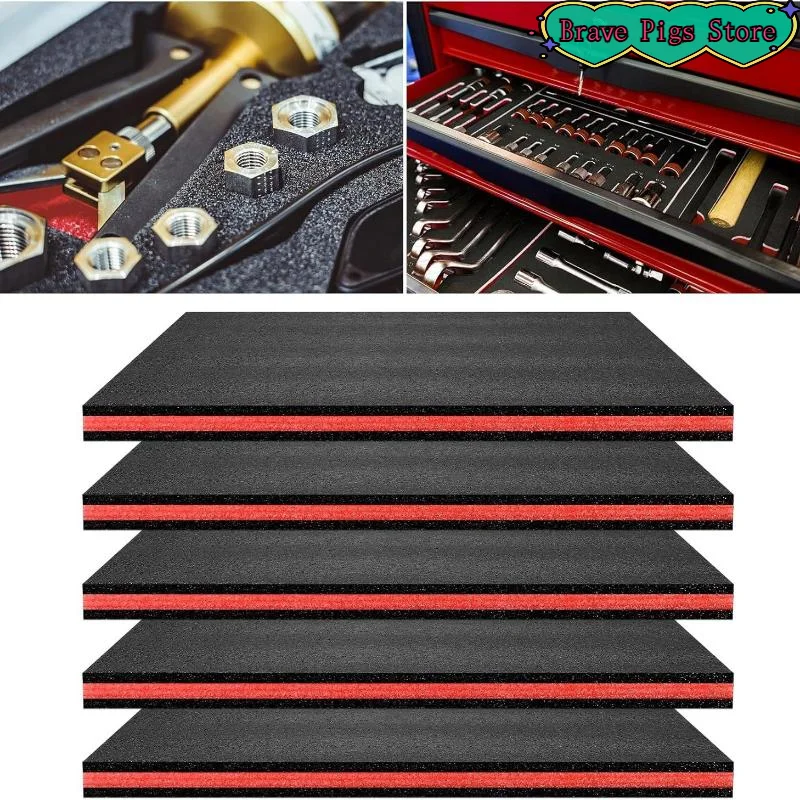 3pcs Tool Box Foam Polyethylene Tool Foam Inserts CasesEPE Foam For Organizer Cases Drawer LinerCamera Toolbox Storage Shadow