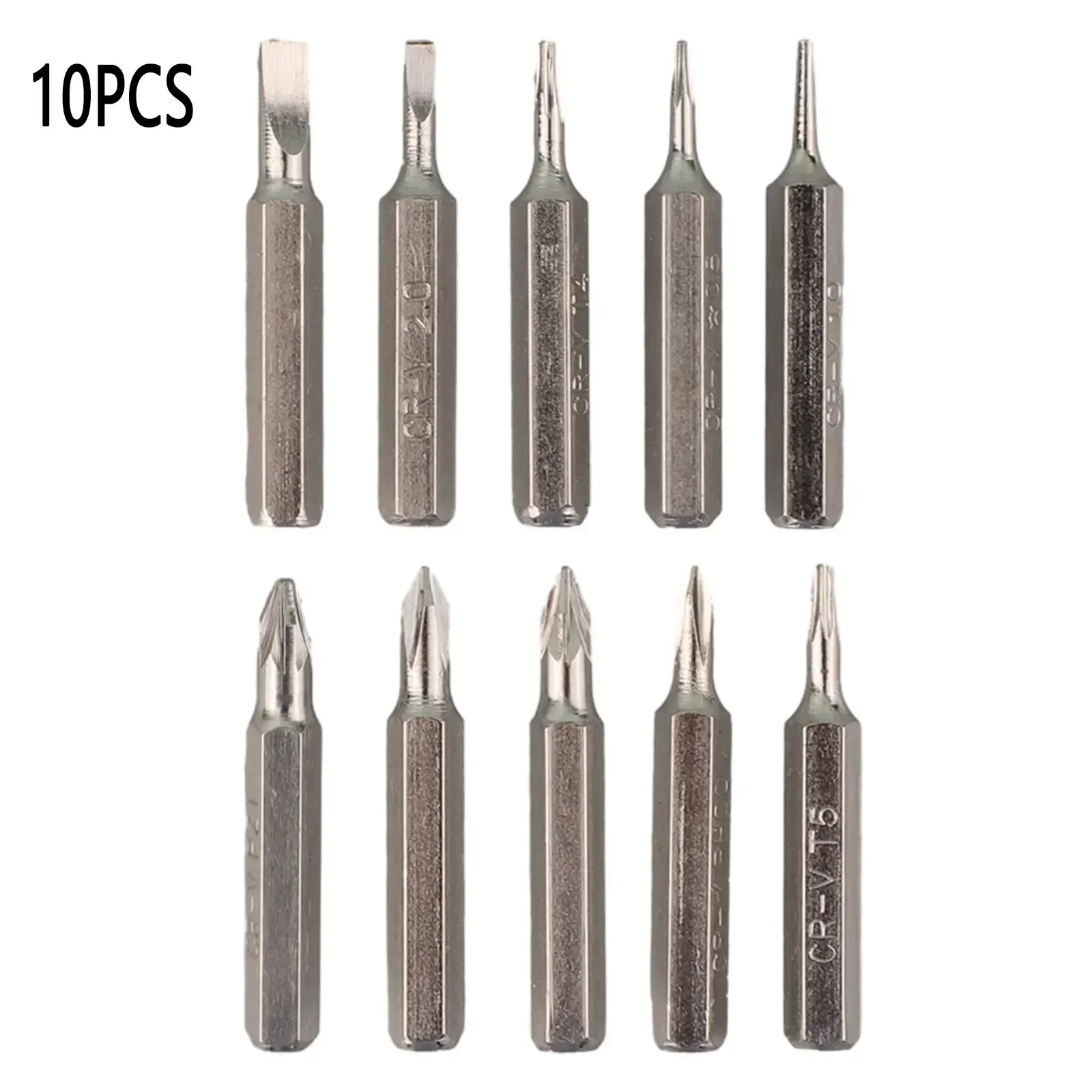 10pcs 4mm Screwdriver Bits Set Chrome Vanadium Steel PH00 PH0 PZ1 PZ0 Trox Hex Shank Electric Screwdriver Bits Hand Tools