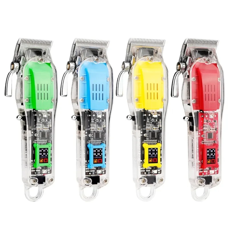 نموذج جديد قابل لإعادة الشحن آلة تشذيب الشعر غطاء شفاف قادين الشعر المهنية الشعر المتقلب