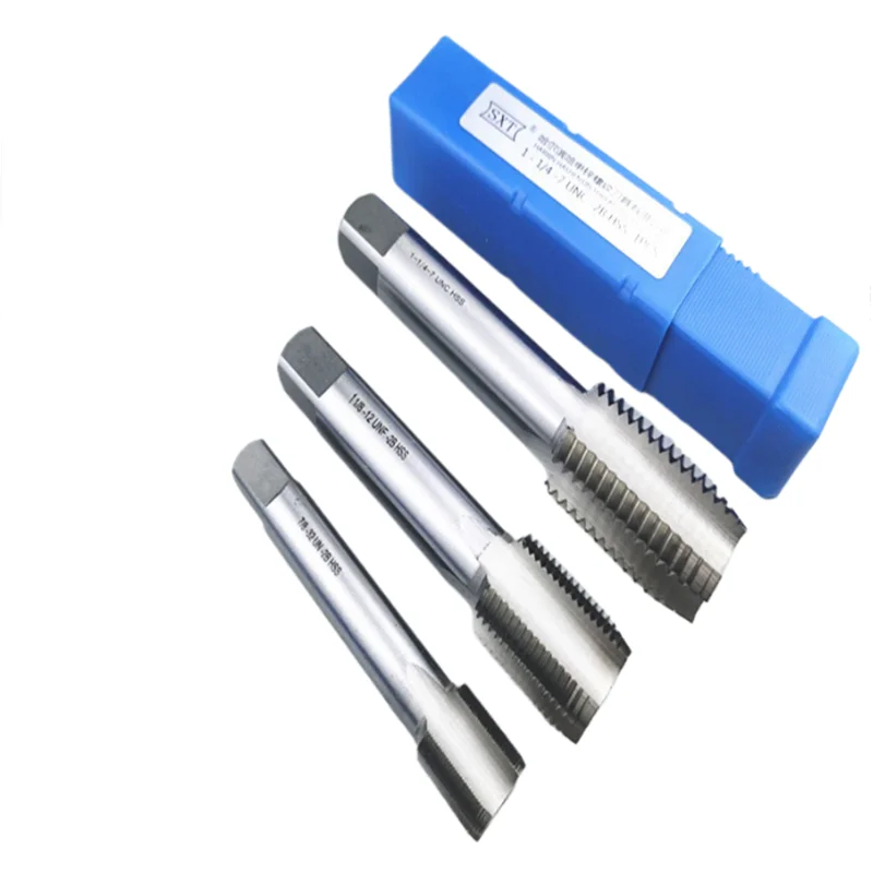 1pcs W6542 HSS American straight groove tap UN/NC/UNF/UNS/UNEF 0-80 4-40 6-32 8-32 1/4 1/8 5/16 3/8 internal thread tapping tool