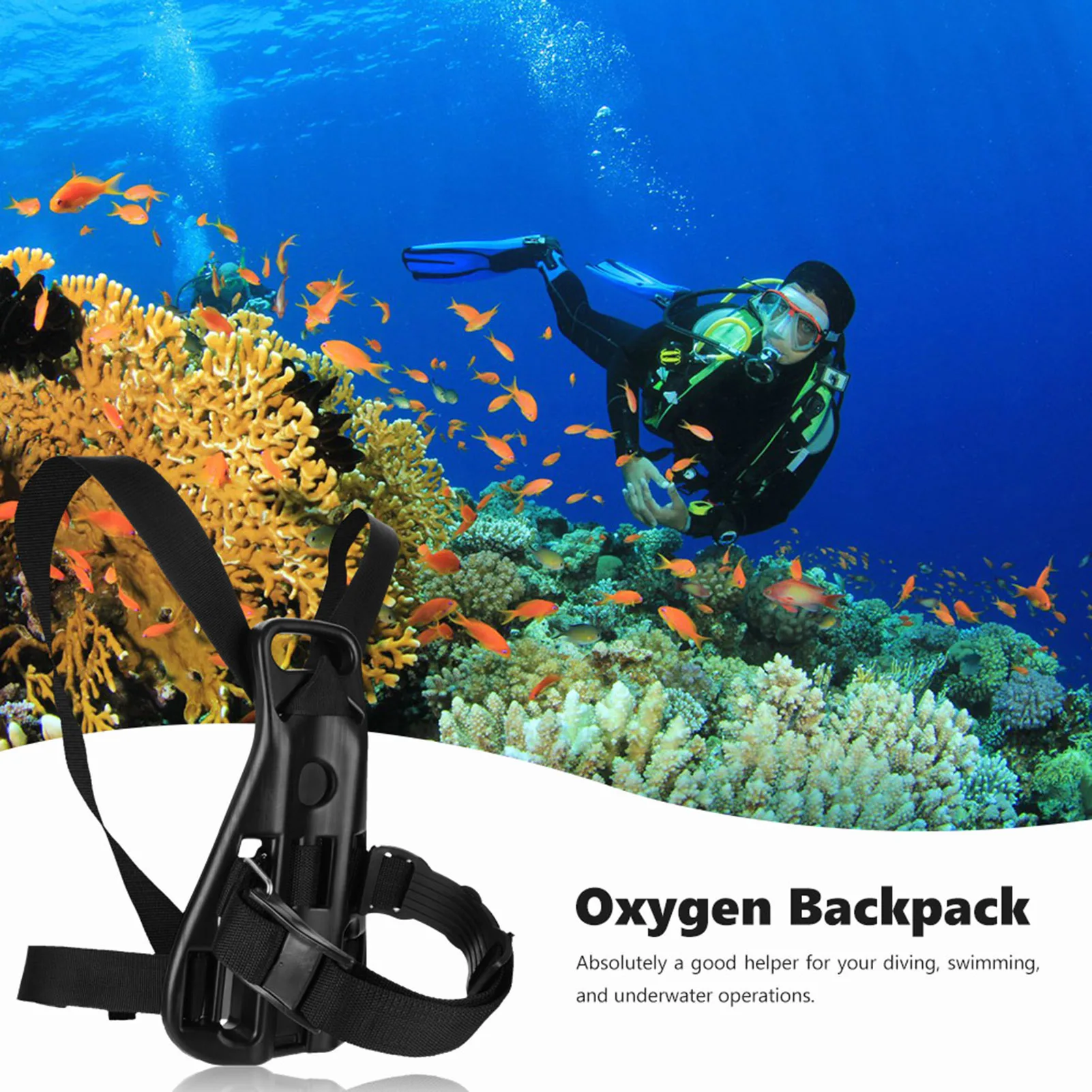 

Keep Diving Diving Single Oxygen Bottle Support Holder Bracket Backpack for Snorkeling Oxygen Backpack Snorkel Oxygen Holder