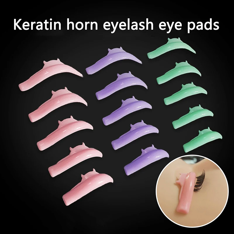 8 paar Horn Form Wimpern Dauerwelle Curler Lift Pads Wimpern Dauerwelle Pads Stangen Für Lash Lift Silikon Für Wimpern Make-Up schönheit Werkzeug