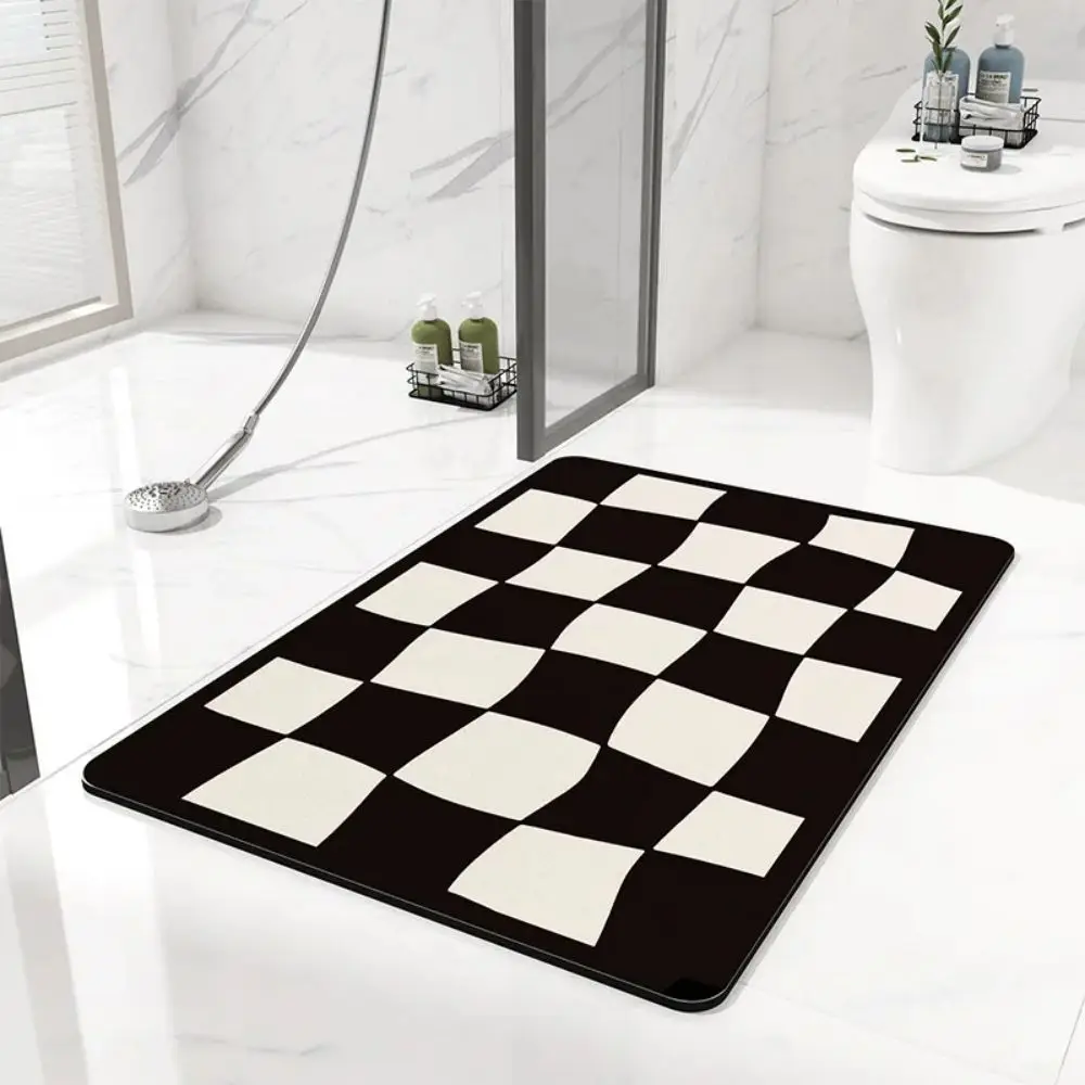 

VIKAMA Bathroom Soft Silica Mud Water Absorbing Floor Mat Quick-Drying Anti-Slip Floor Cover For Home Decoration